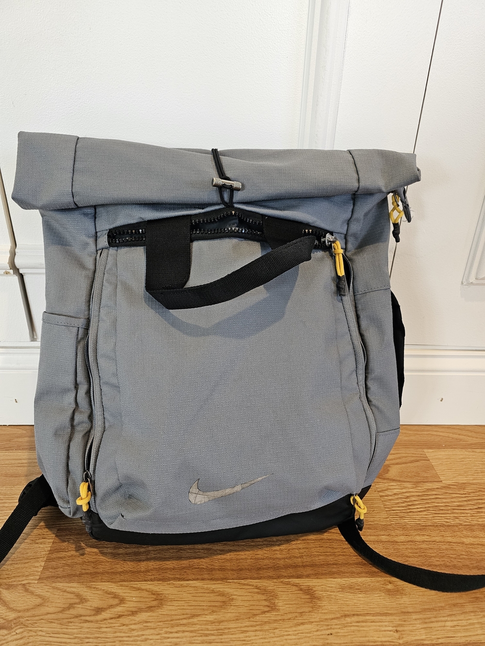 Nike Gray Roll-Top Men's Backpack - Picture 2 of 11